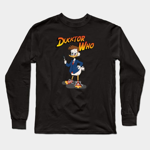 Duck-tor Who Long Sleeve T-Shirt by RisaRocksIt